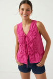 Ruched Front Tie Top