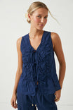 Ruched Front Tie Top