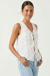 Ruched Front Tie Top