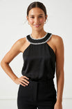 Round Neck Blanket Stitch Tank Top