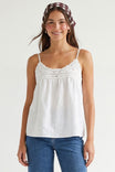 Crochet Yoke Linen Top