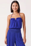 Ruched Ring Front Halter Top