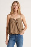 Ring Detail Textured Bubble Top