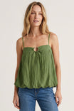 Ring Detail Textured Bubble Top