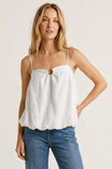 Ring Detail Textured Bubble Top