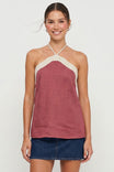 Wavy Linen Halter Top
