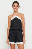 Wavy Linen Halter Top