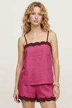 Scallop Trim Linen Tank Top