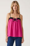 Lace Bow Accent Sleeveless Top