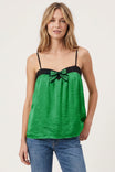 Lace Bow Accent Sleeveless Top