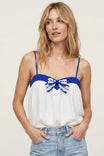 Lace Bow Accent Sleeveless Top