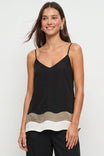 Wavy Colorblock V-neck Camisole