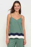 Wavy Colorblock V-neck Camisole