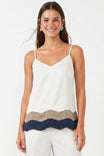 Wavy Colorblock V-neck Camisole