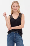 Stitch Detail V-neck Sleeveless Top