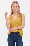 Stitch Detail V-neck Sleeveless Top