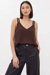 Stud Strap V-neck Tank Top