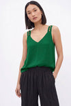 Stud Strap V-neck Tank Top