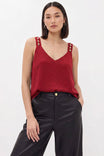 Stud Strap V-neck Tank Top