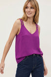Stud Strap V-neck Tank Top