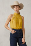 High Neck Stud Detail Sleeveless Top