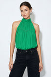 High Neck Stud Detail Sleeveless Top