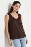 Ruffle Strap V-neck Tank