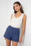 Ruffle Strap V-neck Tank
