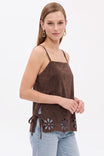 Soft Matte Side Tie Embroidered Top