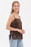 Soft Matte Side Tie Embroidered Top