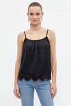 Beaded Scallop Hem Textured Satin Cami