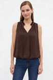 Beaded Tie Neck Bubble Hem Top