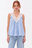 Amelie Lace Trim Sleeveless Top