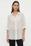Back Yoke Detail Oversized Blouse