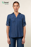 Rolled Sleeve Tencel™ Blouse