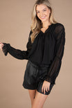 Shirred Peasant Blouse