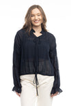 Shirred Peasant Blouse