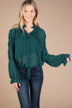 Shirred Peasant Blouse