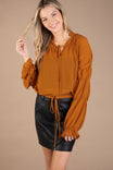 Shirred Peasant Blouse