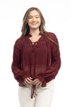 Shirred Peasant Blouse