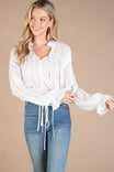Shirred Peasant Blouse