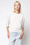 Hemp Blend 3/4 Sleeve Batwing Blouse