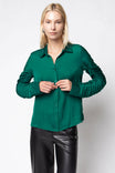 Button-up Blouse With Ruched Sleeve Detail