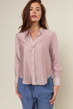 Collared Blouse With Button Accent