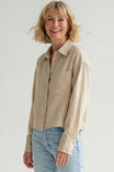 Effortless Woven Button-front Blouse