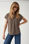 Soft Matte Drop Shoulder Blouse