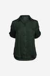Pinned Short Sleeve Relaxed Blouse