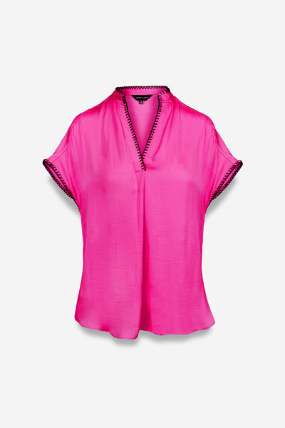 Whipstitch Drop Shoulder Regular Blouse – Naked Zebra Wholesale