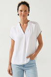 Whipstitch Drop Shoulder Regular Blouse