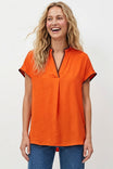 Whipstitch Drop Shoulder Regular Blouse